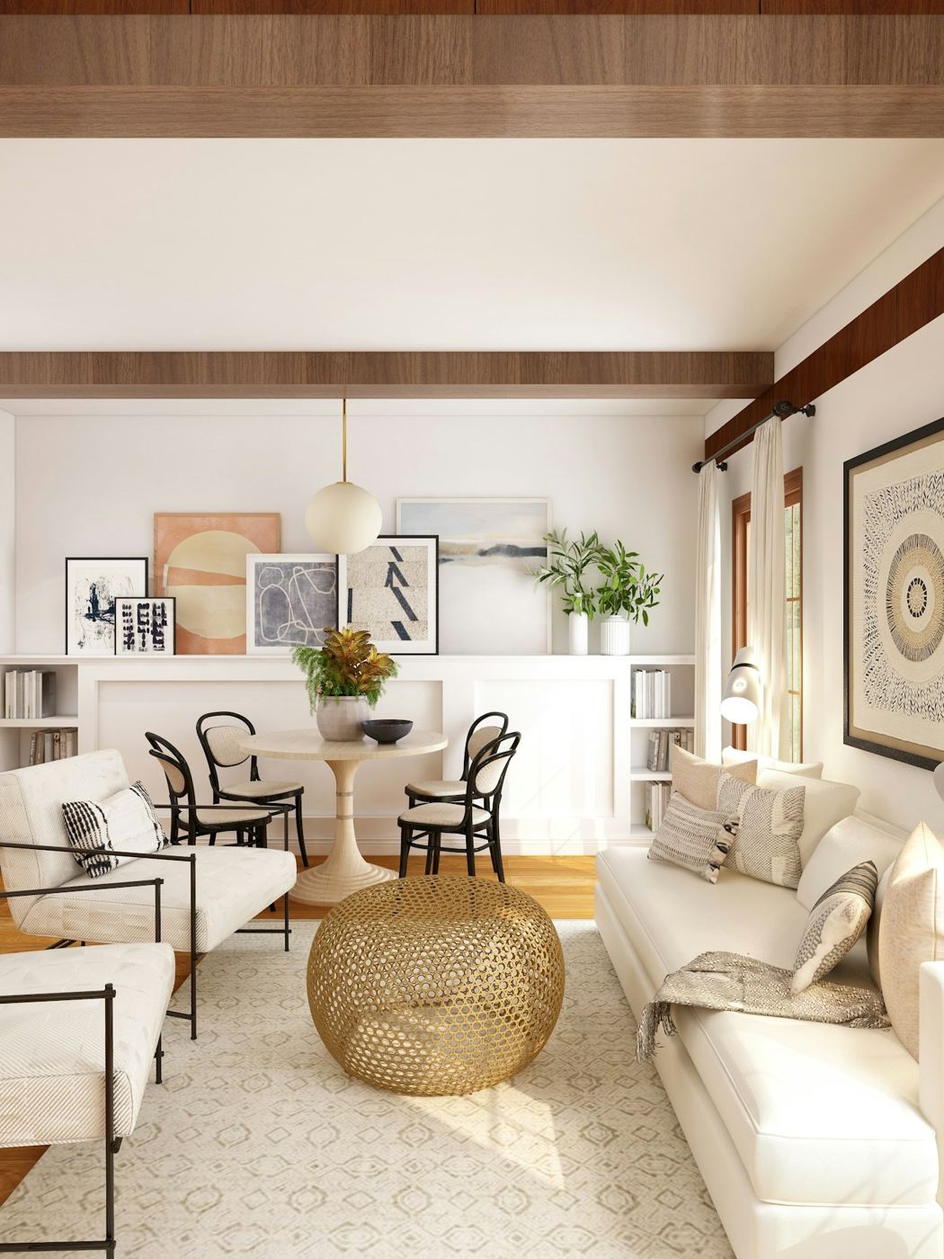 Bright, tidy living room